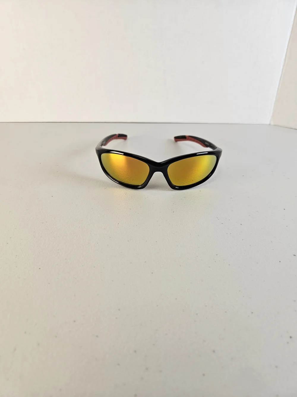 Forecast Black Sport Sunglasses with Amber Mirrored Lenses Rocking CP